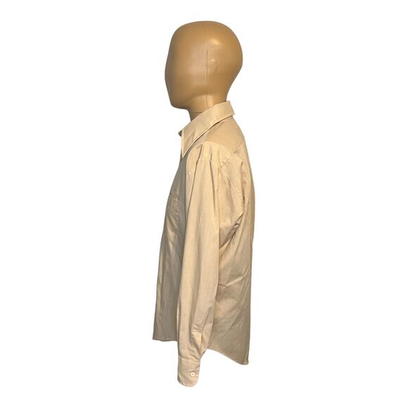 Vintage 70s Bardon Jandy Place Mens Khaki Long Sleeve Button Down Comfort Blend - Picture 3 of 6